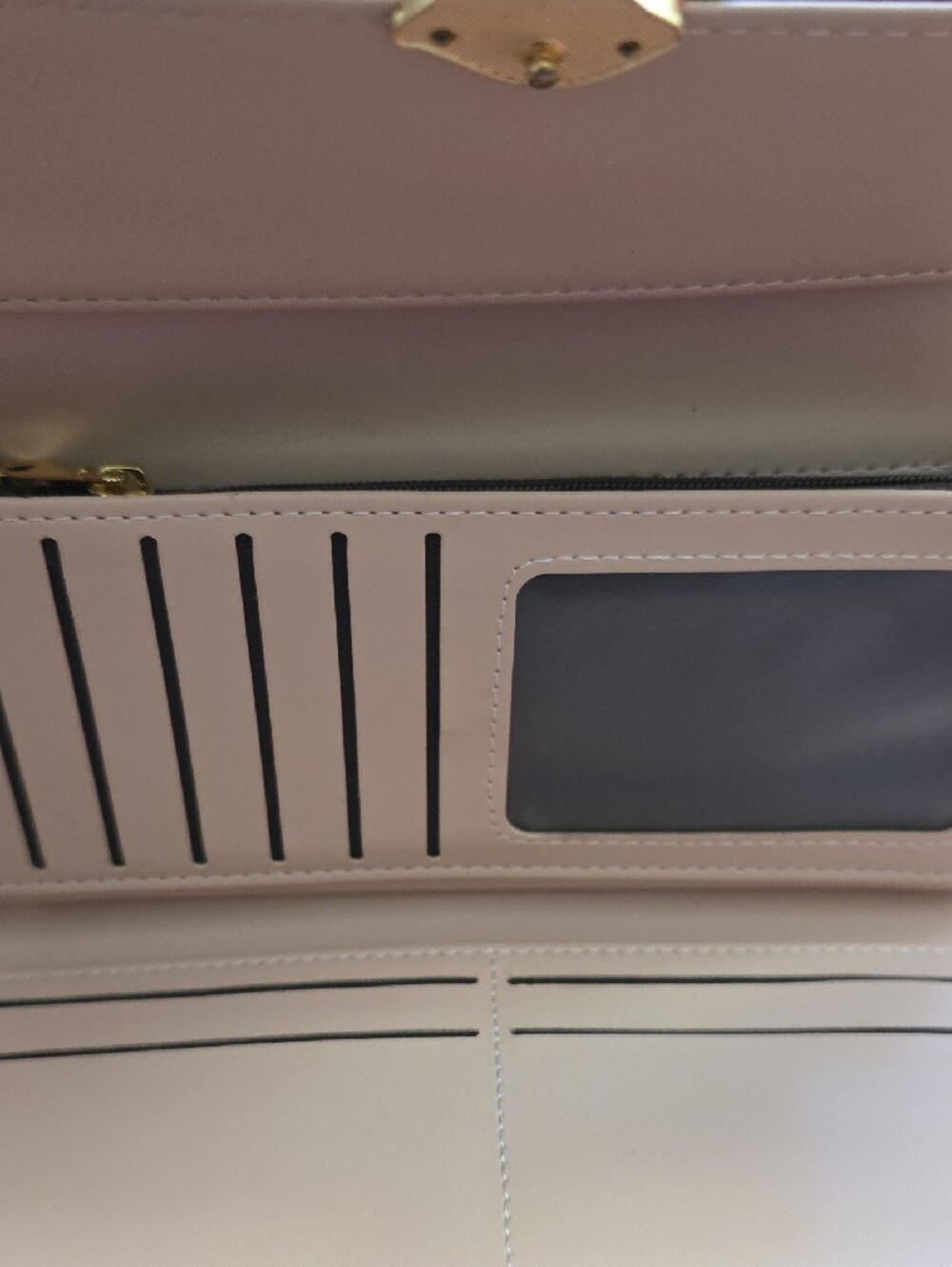 NWOT: Roulens Burgundy Wallet with Gold Leaf Accented Closure - Picture 6 of 7